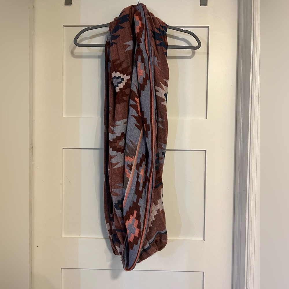 Southwest print circle scarf